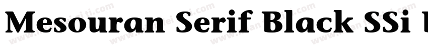 Mesouran Serif Black SSi Bold Italic字体转换